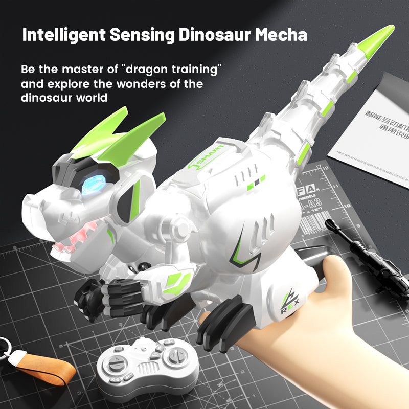 Load image into Gallery viewer, Smart RC Dinosaur Robot for Kids - Intelligent Sensing Mecha T-Rex with Gesture Control, Touch Interaction, Voice Recording, Interactive STEM Toy Gift for Boys &amp; Girls
