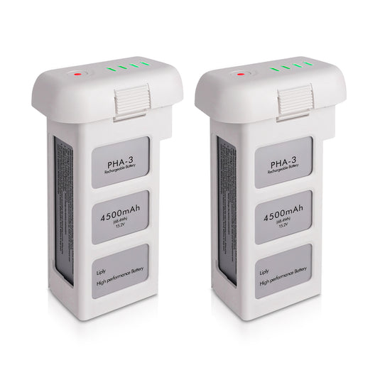 Phantom 3 Intelligent Flight Battery 15.2V 4500mAh High Capacity Replacement Battery Compatible with DJI Phantom 3 Standard/ 3 Pro/ 3 SE/ 3 4K/ 3 Advanced Drone, Up to 25Mins Max Flight Time