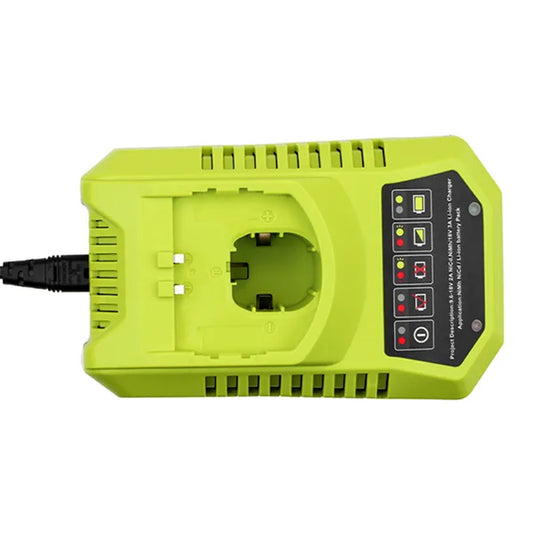 18V Ryobi One + Dual Chemistry IntelliPort Lithium Ion and NiCad Battery Charger Replacement for Ryobi P117 Tool，1Pack（Charger Only）