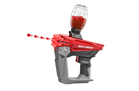 SKD CS001 Electric Water Ball Blaster Gel Splatball Electric Splatter Shooting Orbeez Toy Gun with 5000 Water Gel Beads ( Bule / Red )