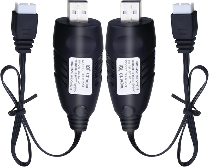 Load image into Gallery viewer, 11.1V Battery Charger Airsoft - 2A 1500mAh USB Chargers with XH-4P Plug Gel Blaster 3S Lipo Battery 11.1 Volt Li-ion Batteries Chargers Cable for RC Car Boat Toy
