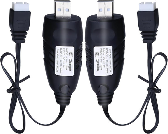 11.1V Battery Charger Airsoft - 2A 1500mAh USB Chargers with XH-4P Plug Gel Blaster 3S Lipo Battery 11.1 Volt Li-ion Batteries Chargers Cable for RC Car Boat Toy