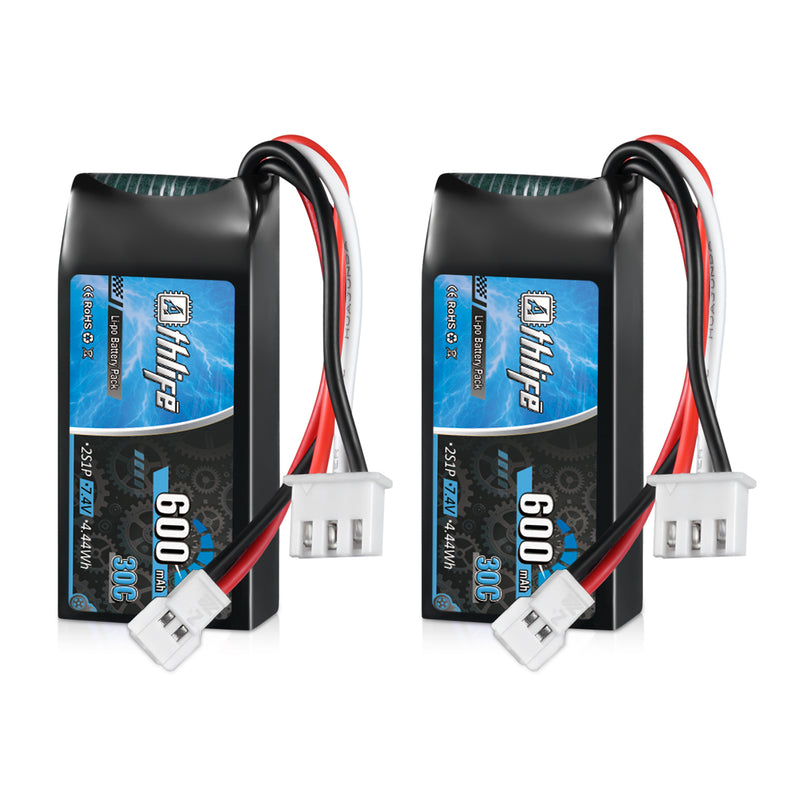Load image into Gallery viewer, Athlife FCX24 Battery 7.4V 600mAh 30C Lipo Battery with Molex Plug
