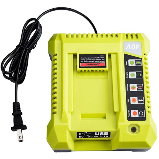 40V Ryobi Tool  Battery Charger Replacement for Ryobi OP401，1Pack