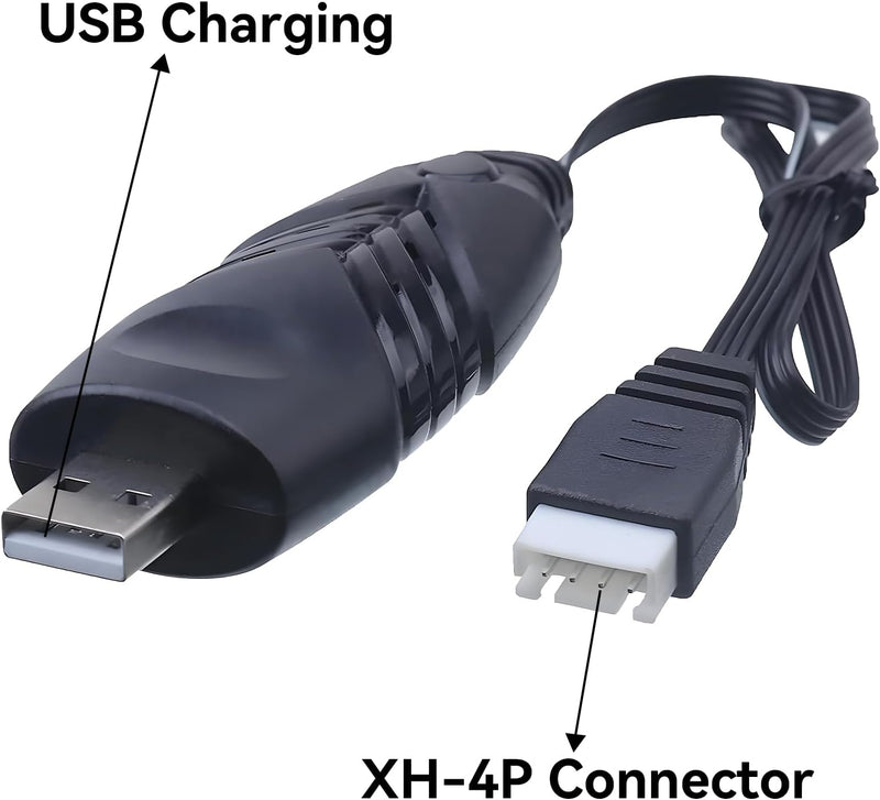 Load image into Gallery viewer, 11.1V Battery Charger Airsoft - 2A 1500mAh USB Chargers with XH-4P Plug Gel Blaster 3S Lipo Battery 11.1 Volt Li-ion Batteries Chargers Cable for RC Car Boat Toy
