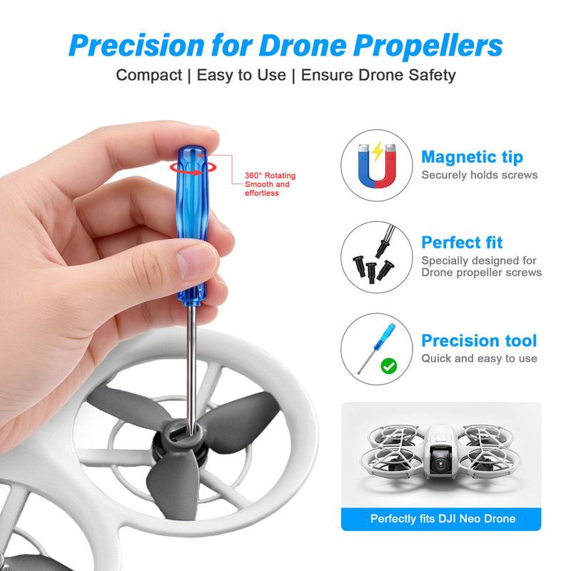 Load image into Gallery viewer, Propellers for DJI Neo Replacement Blades, Low-Noise ,Light-Weight and Quick-Release with Screws and Magnetic Screwdriver, Drone Propeller Accessories
