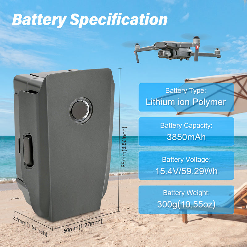 Load image into Gallery viewer, Mavic 2 Intelligent Flight Battery 15.4V 3850mAh High Capacity Replacement Battery Compatible with DJI Mavic 2 / Mavic 2 Pro/ Mavic 2 Zoom/ Mavic 2 Enterprise/ Up to 31Mins Max Flight Time
