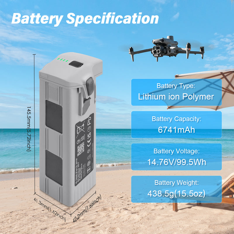 Load image into Gallery viewer, Matrice 4 Intelligent Flight Battery 14.76V 6741mAh High Capacity Replacement Battery Compatible with DJI Matrice 4E / Matrice 4T Drone, Up to 49Mins Max Flight Time
