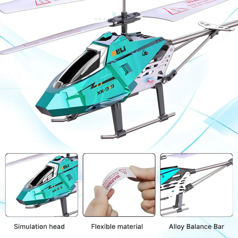 Load image into Gallery viewer, XK919X RC Helicopter, 2.4G 3.5CH Alloy Body Aircraft with Altitude Hold, 15 Mins Long Flight Time, One-Key Take-off/Landing &amp; LED Lights, Durable Indoor Toy for Kids &amp; Beginners
