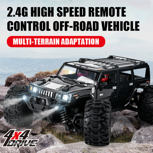 GUOKAI 1:18 Scale 4WD HUMMER RC Truck OFF-Road Climbing Vehicle High Burst 380 Motor 2.4G 866-188