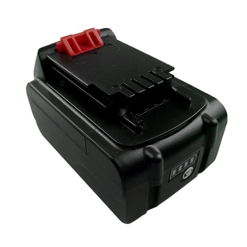 Load image into Gallery viewer, Black and Decker 20v Max 1.5Ah-6.0Ah  Lithium Battery Replacement For LBXR20 LB20 LBX20 LBX4020 Extended Run Time Cordless Power Tools Series，1Pack（Black&amp;Red）
