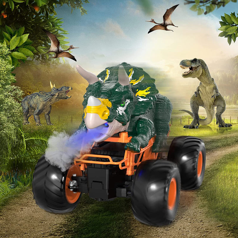 Load image into Gallery viewer, 1/20 Scale Dinosaur Monster RC Car with LED Light and Sound Mist Spray Function 2303
