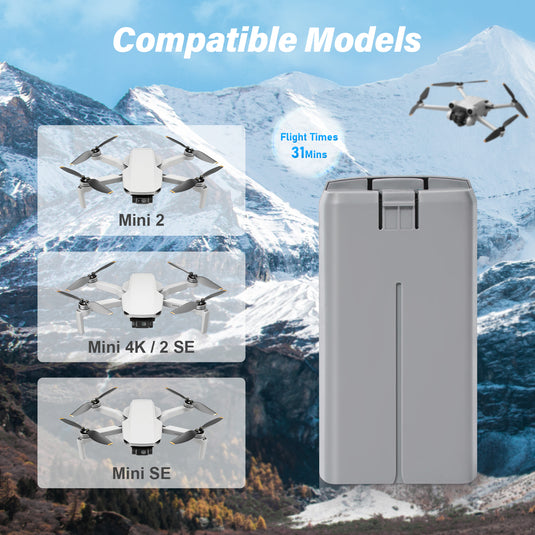 Mini 2 Series Intelligent Flight Battery 2400mAh 7.7V Replacement Battery Compatible with DJI Minin 2/Mini 2 SE/Mini 4K Up to 31Mins Flight Time
