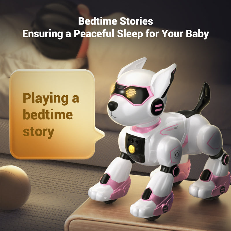 Load image into Gallery viewer, RC Robot Dog Toy for Kids, Intelligent Remote Control Stunt Dog with Voice Control &amp; Programable Functions, Interactive Electronic Pet Puppy Sings, Dances, Plays Bedtime Stories
