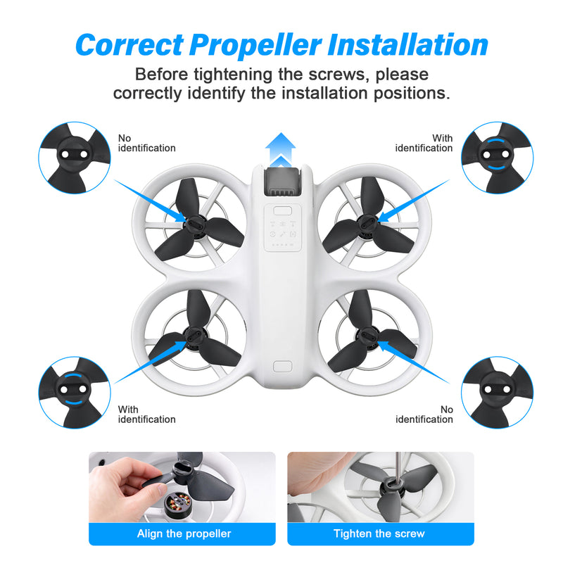 Load image into Gallery viewer, Propellers for DJI Neo Replacement Blades, Low-Noise ,Light-Weight and Quick-Release with Screws and Magnetic Screwdriver, Drone Propeller Accessories
