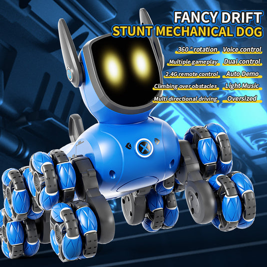 JJRC Q200 Smart RC Robot Dog, Gesture & Remote Control, 360° Stunt, Voice Control, Lights & Music, STEM Toy for Kids