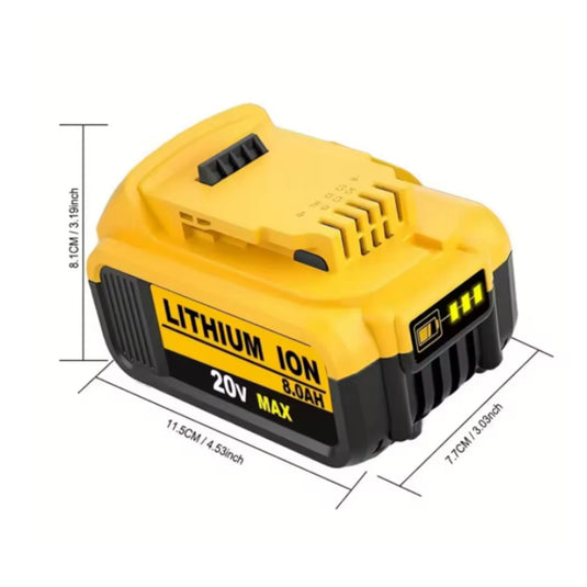 Dewalt 20V Max Replacement 5Ah-12Ah Lithium Batteries Compatible with Dewalt Battery DDCB208 DCB200 DCB206 DCB205 DCB204 DCB203 DCB180 Cordless Power Tools, 1 Pack（Yellow）