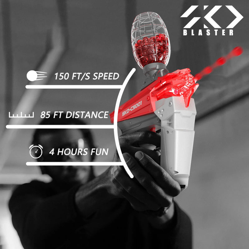 Load image into Gallery viewer, SKD CS001 Electric Water Ball Blaster Gel Splatball Electric Splatter Shooting Orbeez Toy Gun with 5000 Water Gel Beads ( Bule / Red )
