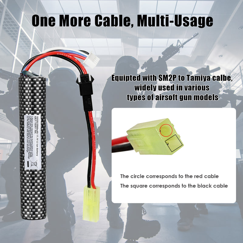 Load image into Gallery viewer, 11.1V 2000mAh Airsoft Battery Pack with SM2P Plug
