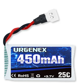 URGENEX 3.7V Drone Battery 450mAh 25C 1S Lipo Battery Fit for SYMA Holy Stone Drone