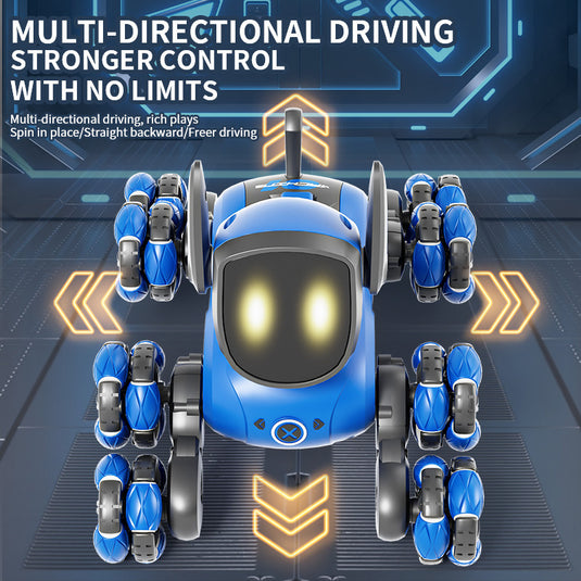 JJRC Q200 Smart RC Robot Dog, Gesture & Remote Control, 360° Stunt, Voice Control, Lights & Music, STEM Toy for Kids