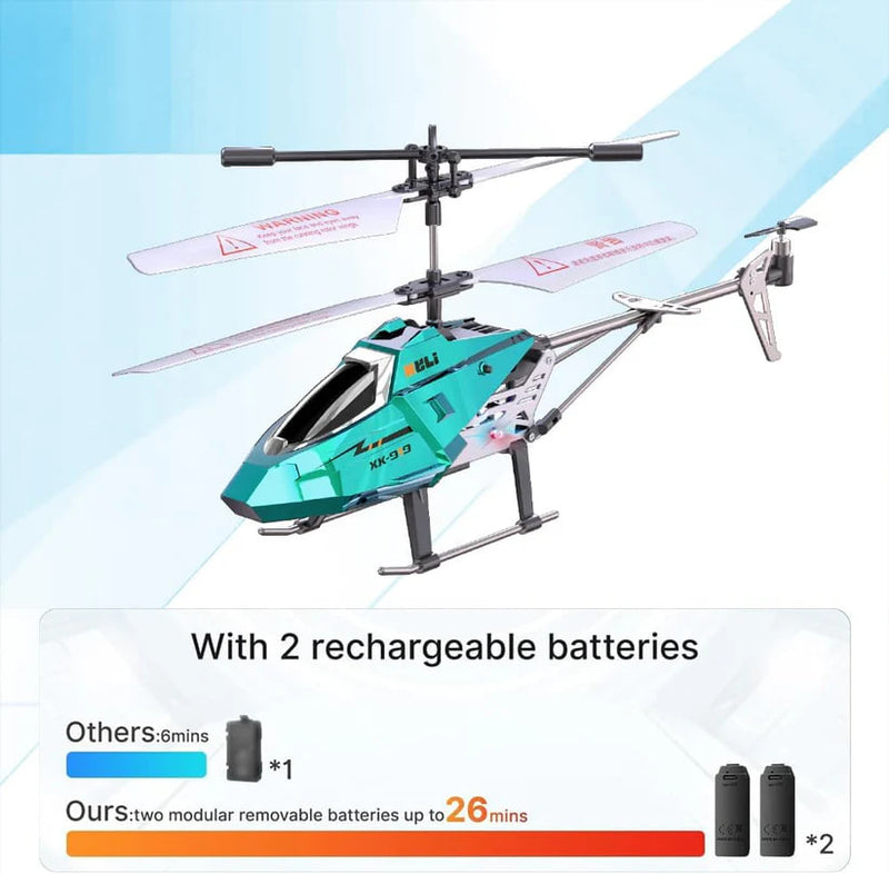 Load image into Gallery viewer, XK919X RC Helicopter, 2.4G 3.5CH Alloy Body Aircraft with Altitude Hold, 15 Mins Long Flight Time, One-Key Take-off/Landing &amp; LED Lights, Durable Indoor Toy for Kids &amp; Beginners

