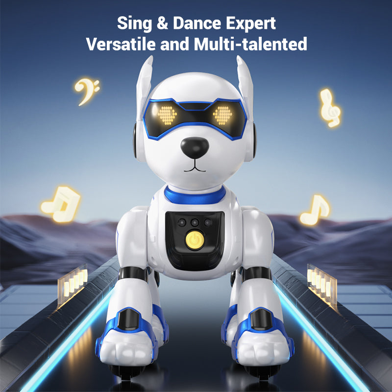 Load image into Gallery viewer, RC Robot Dog Toy for Kids, Intelligent Remote Control Stunt Dog with Voice Control &amp; Programable Functions, Interactive Electronic Pet Puppy Sings, Dances, Plays Bedtime Stories
