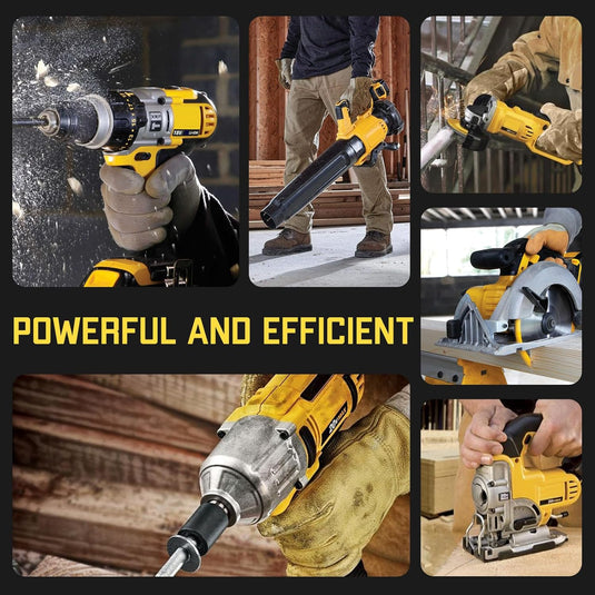 Dewalt 20V Max Replacement Battery: 5Ah-12Ah Lithium Batteries Compatible with Dewalt Battery DDCB208 DCB200 DCB206 DCB205 DCB204 DCB203 DCB180 Cordless Power Tools, 1 Pack（Yellow）