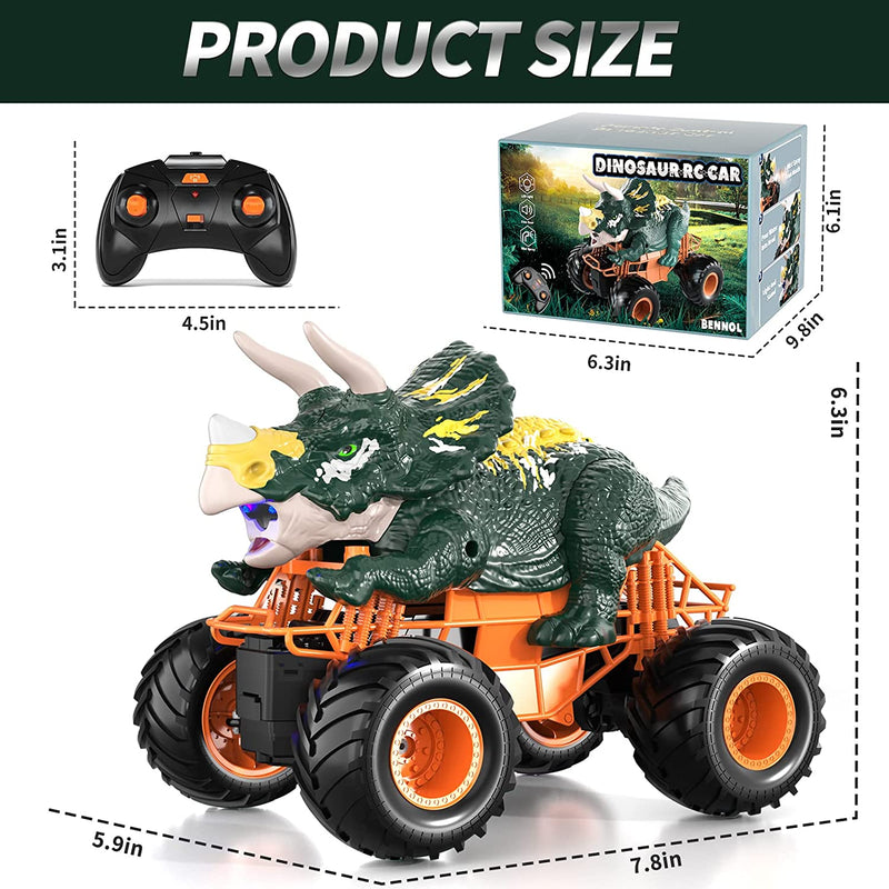Load image into Gallery viewer, 1/20 Scale Dinosaur Monster RC Car with LED Light and Sound Mist Spray Function 2303
