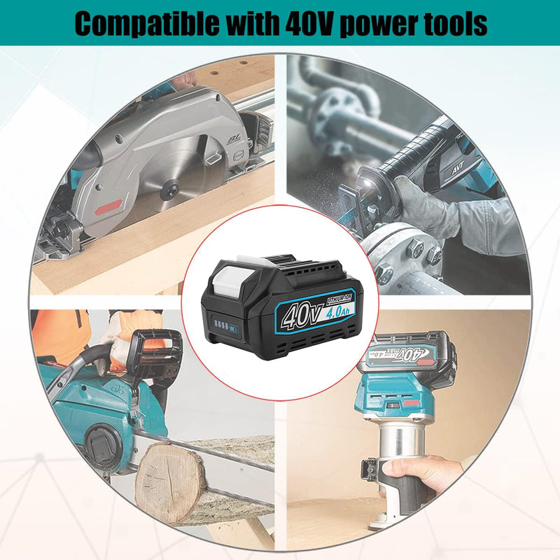 Load image into Gallery viewer, 40V Makita Tool Li-ion Battery Replacemen Fit For Makita XGT 3-5Ah  BL4040  Power Tools Battery,1Pack
