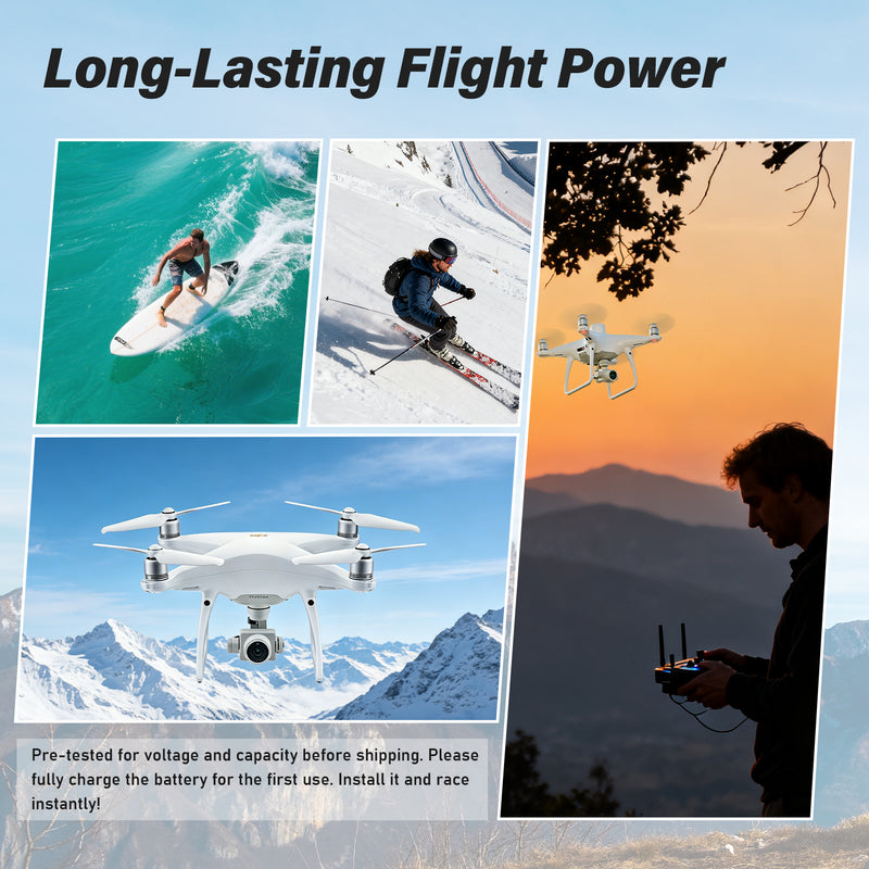 Load image into Gallery viewer, Phantom 4 Intelligent Flight Battery 15.2V 9000mAh High Capacity Replacement Battery Compatible with DJI Phantom 4/4 Pro/4 Pro V2.0/4 Pro Plus/4 Advanced/4 RTK Drone, Up to 45Mins Flight Time
