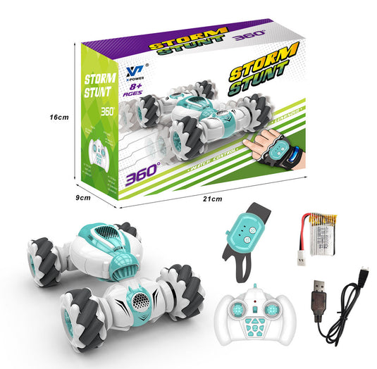 RC Stunt Car 360 Degree Double-side Roll 2.4G RC Twist Car with LED Lights