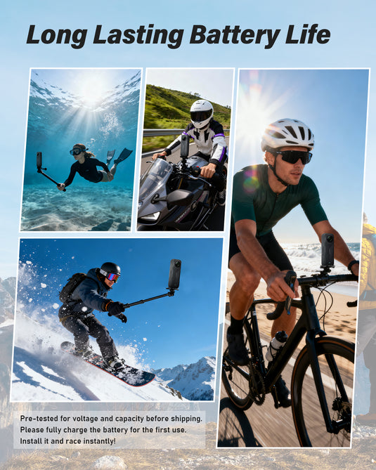 Insta 360 X5 Battery 2800mAh 3.89V Replacement Camera Battery, Compatible with Insta 360 X5 Action Camera , 1 /2 Pack