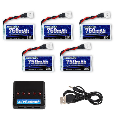 3.7V Lipo Battery 750mAh RC Drone Battery with Molex Plug Fit for Syma RC Drone