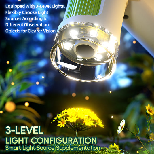 Kids Digital Microscope with 3-Mode Design, Handheld & Desktop Portable Microscope, 100-1600X Magnification, Multi-Screen Connection to Phone/TV, Photo & Video, STEM Science Kit for Kids 8-12