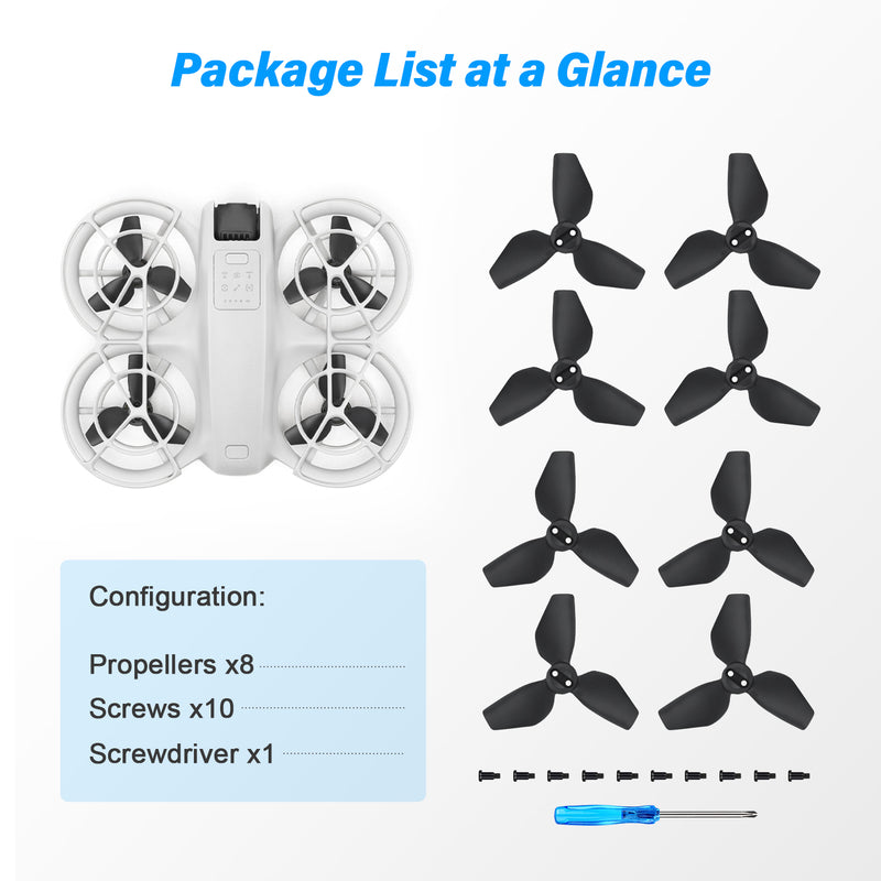 Load image into Gallery viewer, Propellers for DJI Neo Replacement Blades, Low-Noise ,Light-Weight and Quick-Release with Screws and Magnetic Screwdriver, Drone Propeller Accessories

