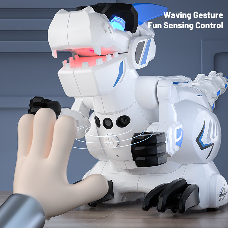 Load image into Gallery viewer, Smart RC Dinosaur Robot for Kids - Intelligent Sensing Mecha T-Rex with Gesture Control, Touch Interaction, Voice Recording, Interactive STEM Toy Gift for Boys &amp; Girls

