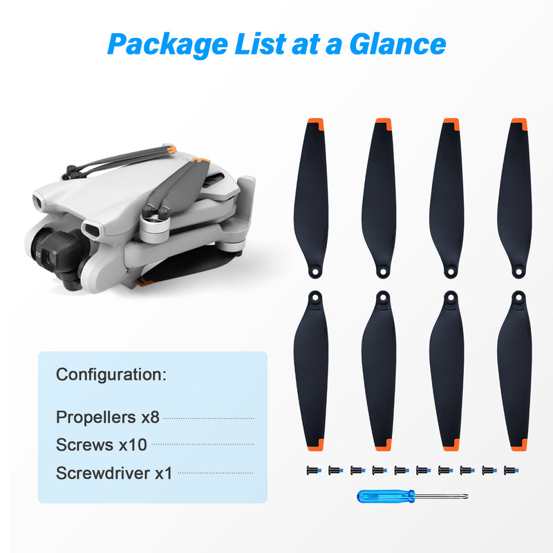 Load image into Gallery viewer, Propellers for DJI Mini 3 /Lito 1 /Lito X1 Replacement Blades, Low-Noise ,Light-Weight and Quick-Release with Screws and Magnetic Screwdriver, Drone Propeller Accessories
