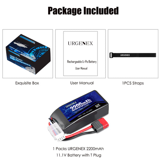 11.1V 2200mAh Upgrade 3S Lipo Battery for Hyper Go Angry Snail RC Truck 50C High Dis Charger Rate