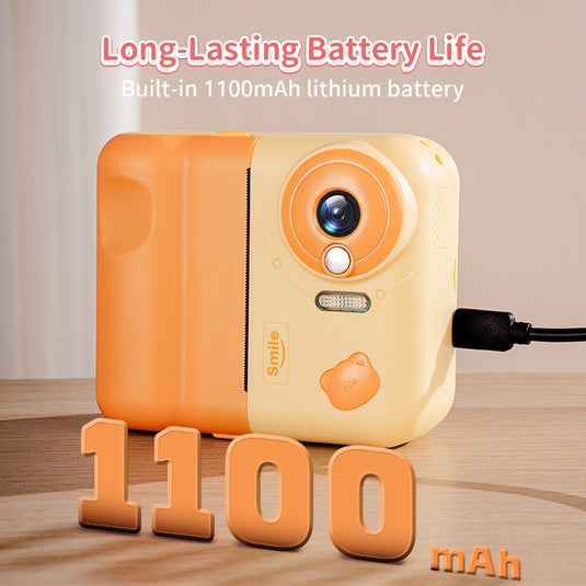 Kids Instant Print Camera - 1200W HD Dual Lens Selfie Camera with 2.4" Screen & 10x Zoom, Zero Ink Thermal Printer, Digital Video Camera Toy for Boys & Girls Birthday Gift