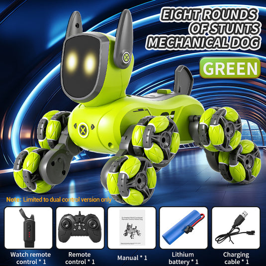 JJRC Q200 Smart RC Robot Dog, Gesture & Remote Control, 360° Stunt, Voice Control, Lights & Music, STEM Toy for Kids