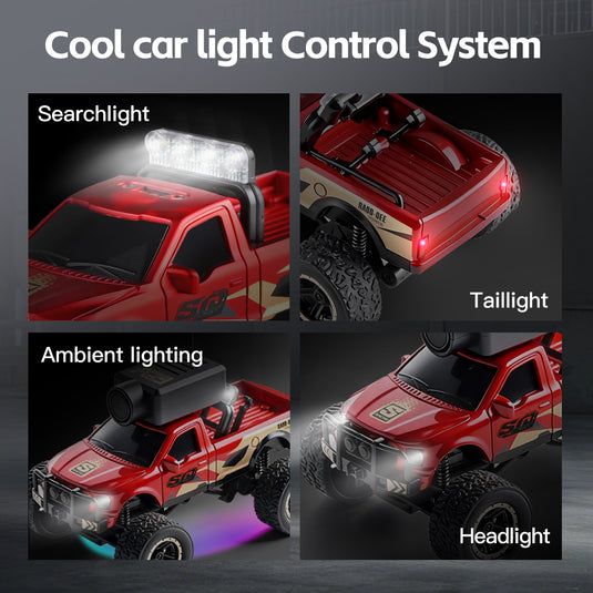 1:64 Mini RC Off-Road Truck with FPV Camera, 4WD Pocket Remote Control Car, APP Control, 3-Speed Adjustable, All-Terrain Micro RC Vehicle