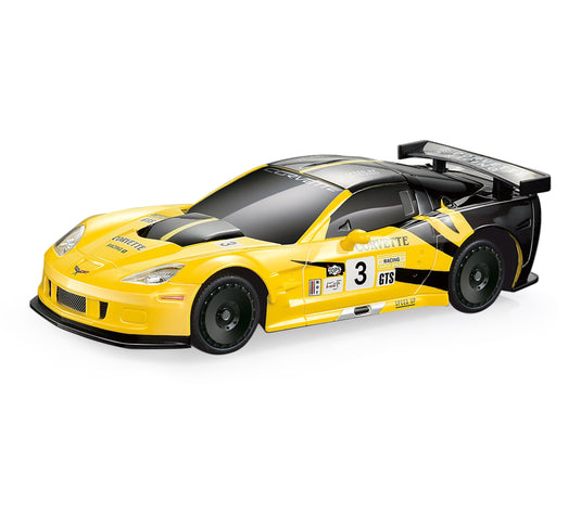 Corvette C6.1:18 Scale RC Car - PWM Speed Regulator Brushed Motor, 2.4GHz Remote, LED Lights (Red/Yellow/White)