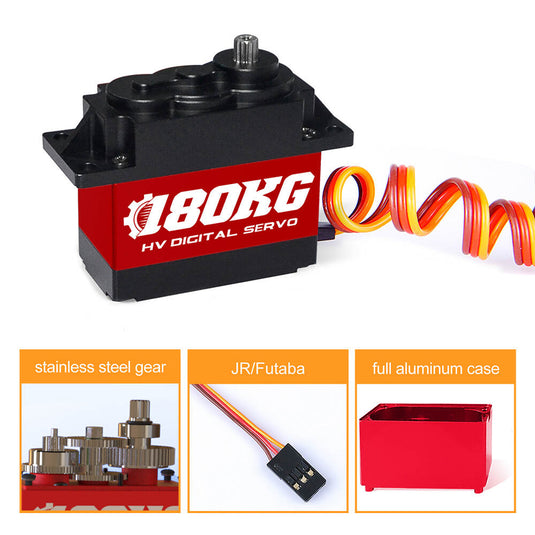 H-BLS1800 Brushless Servo with Full Aluminum Case, 180kg·cm Torque, 360° Rotation,1 Pack（Direct Factory Sale）