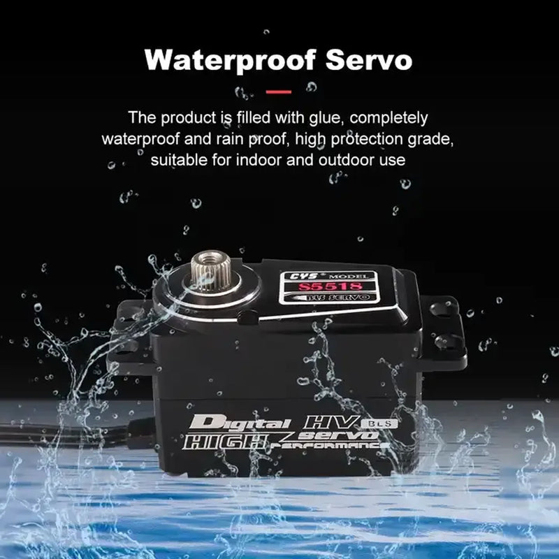 Load image into Gallery viewer, S5518 Brushless Low-Profile Servo, Titanium Gears, 180mm Wire for Durable &amp; Precise RC Performance, 1 Pack（Direct Factory Sale）
