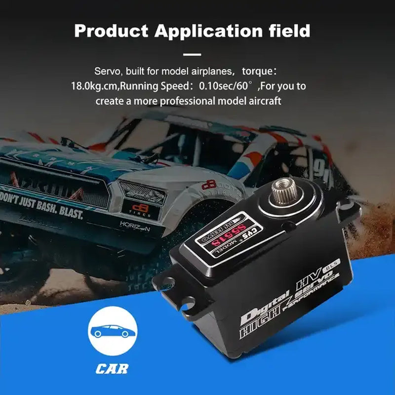 Load image into Gallery viewer, S5518 Brushless Low-Profile Servo, Titanium Gears, 180mm Wire for Durable &amp; Precise RC Performance, 1 Pack（Direct Factory Sale）
