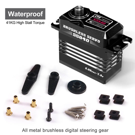 BLS5840 Waterproof Digital RC Servo with All-Metal Gear, 40kg·cm Torque, Standard Size,1 Pack（Direct Factory Sale）