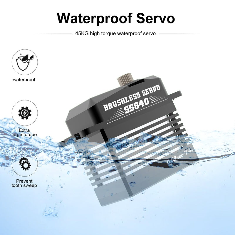 Load image into Gallery viewer, BLS5840 Waterproof Digital RC Servo with All-Metal Gear, 40kg·cm Torque, Standard Size,1 Pack（Direct Factory Sale）
