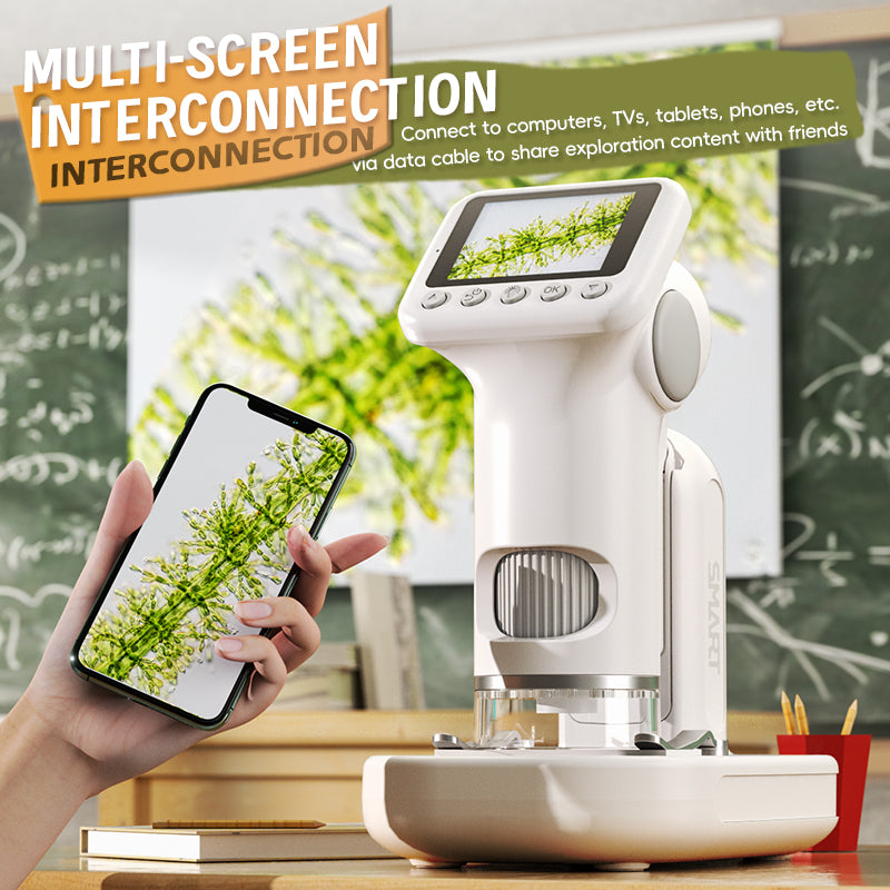 Load image into Gallery viewer, JJRC Children’s HD Digital Microscope - Dual Mode Handheld &amp; Desktop Science Experiment Kit, 1080P Photo/Video, Adjustable Focus &amp; Zoom, Educational STEM Toy for Boys &amp; Girls
