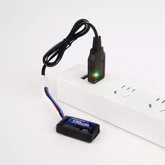 USB Battery Charger for URGENEX 7.4V Lipo Battery 2S 35C 320mAh Rechargeable Lipo Battery with PH2.0 3PIN Plug